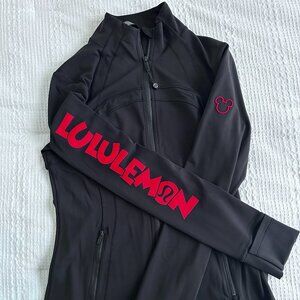 Lululemon x Disney Define Nulu Jacket Black Red Logo | Size 10